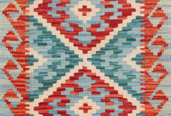Maimana Chobi Kilim Runner Rug 145cm x 55cm / 4'9'' x 1'10'' - Image 3