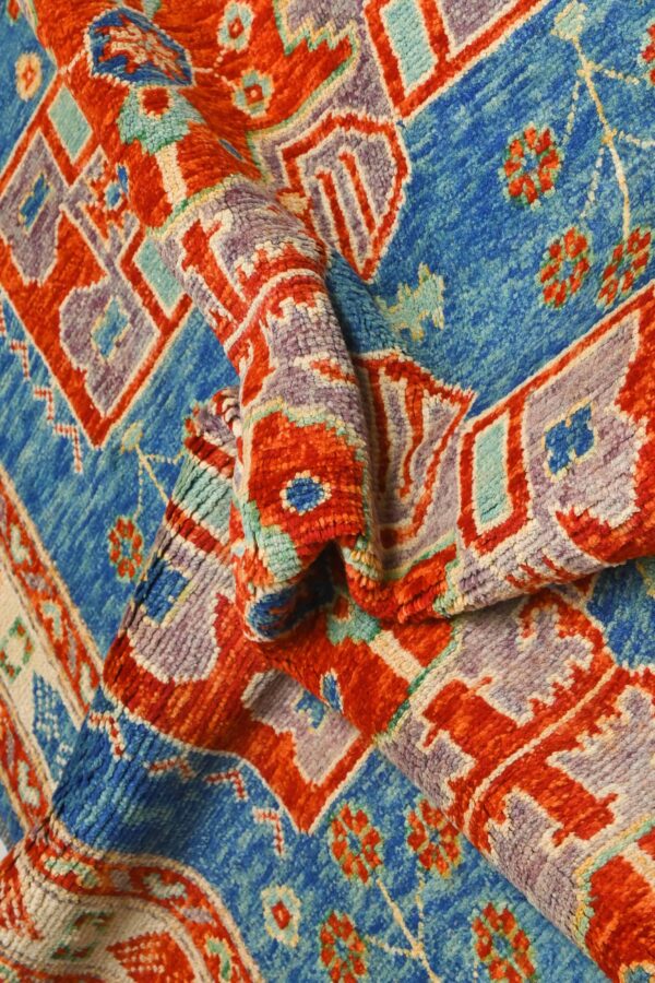 Afghan Abshar Rug 205cm x 151cm / 6ft 9in x 5ft - Image 6