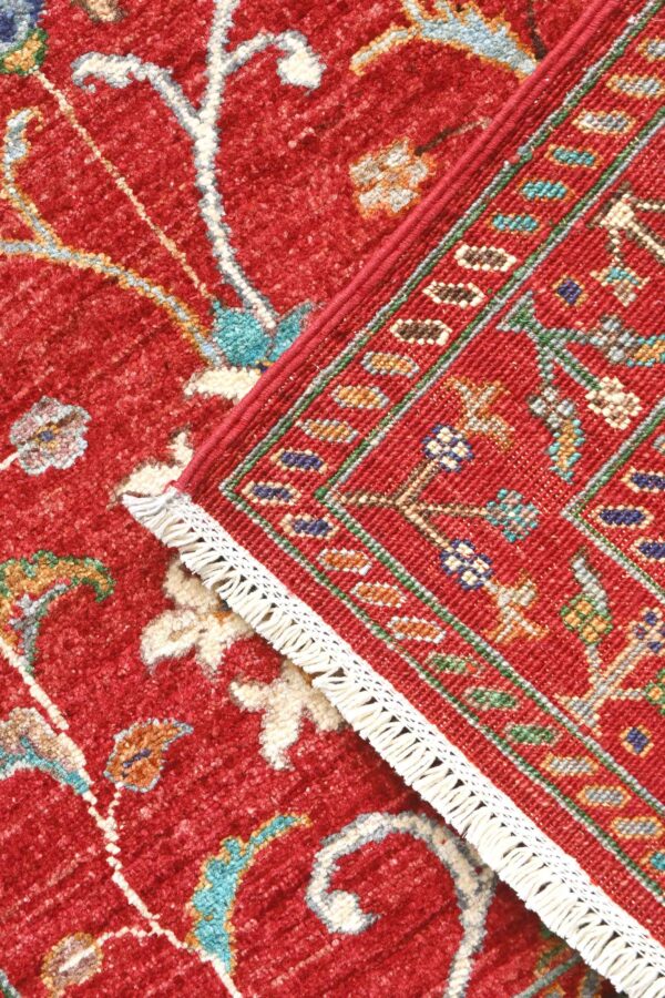 Sultani Handknotted Afghan Runner 245cm x 83cm / 8ft 1in x 2ft 9in - Image 7