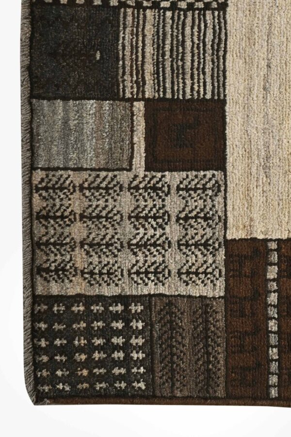 Darya Natural Colour Animal Print Handknotted Afghan Rug 295cm x 205cm / 9ft 8in x 6ft 9in - Image 2