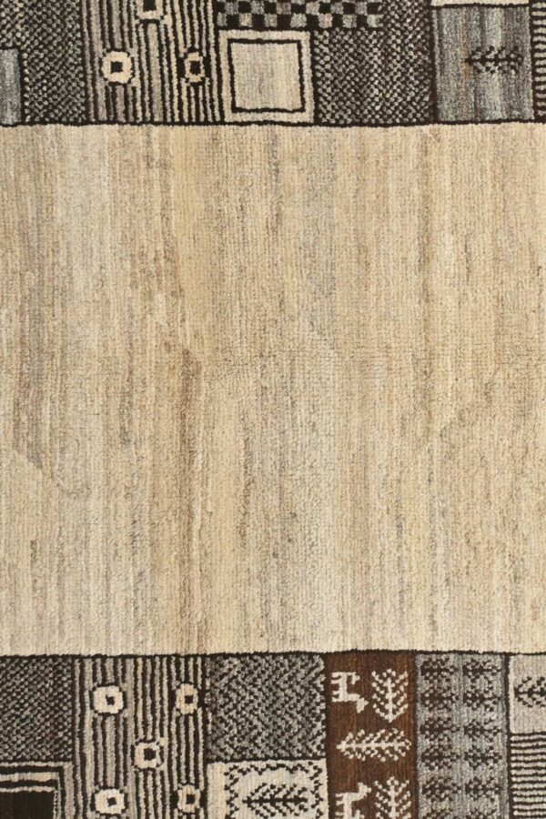 Darya Natural Colour Animal Print Handknotted Afghan Rug 295cm x 205cm / 9ft 8in x 6ft 9in - Image 3