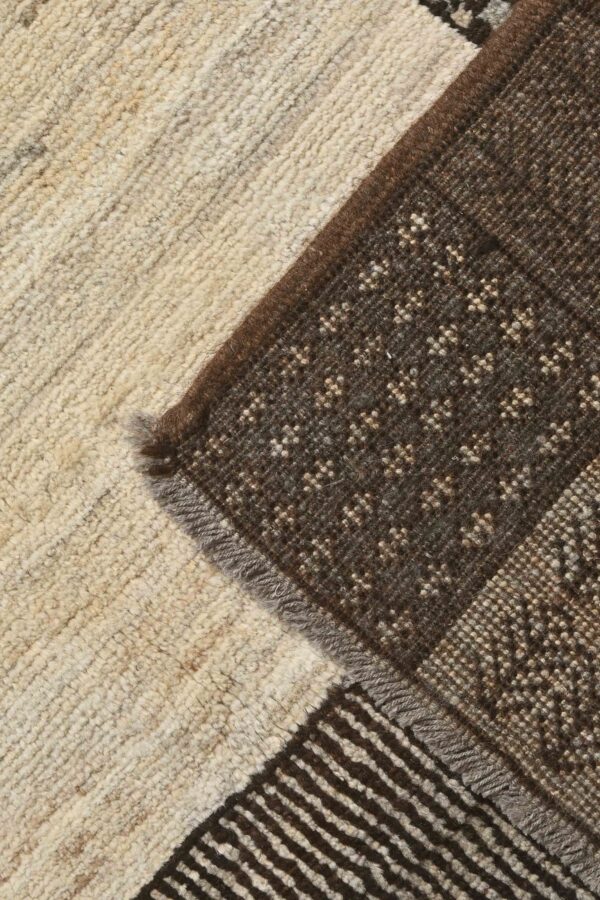 Darya Natural Colour Animal Print Handknotted Afghan Rug 295cm x 205cm / 9ft 8in x 6ft 9in - Image 7