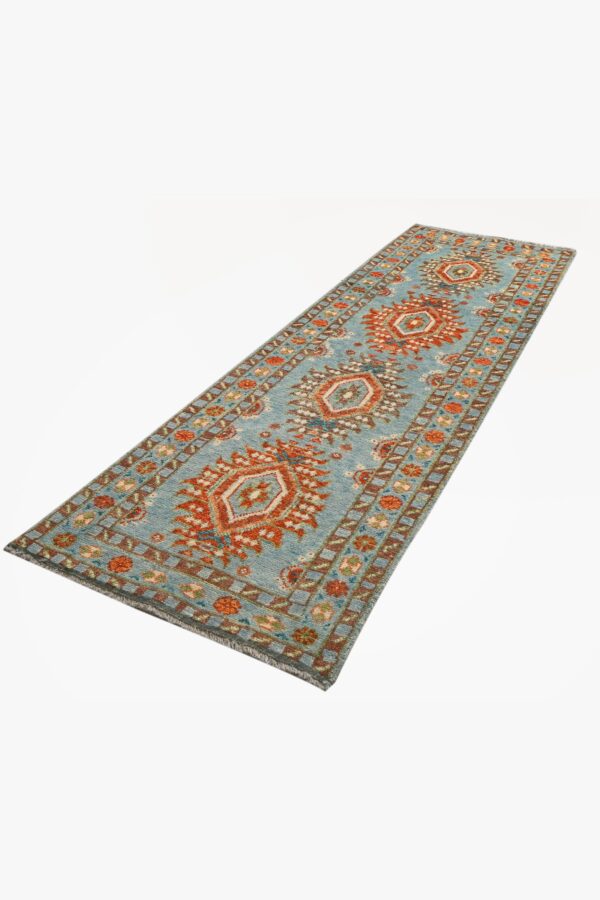 Afghan Asbshar Runner 236cm x 72cm / 7ft 9in x 2ft 4in - Image 7