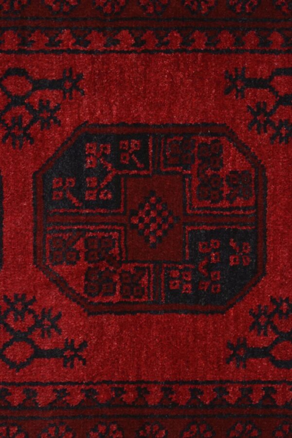 Red Afghan Aqchae Runner 279cm x 81cm / 9ft 2in x 2ft 8in - Image 3