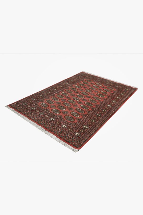 Bokhara Handknotted Pink Terracotta Rug 186cm x 127cm /6ft 2in x 4ft 2in - Image 4