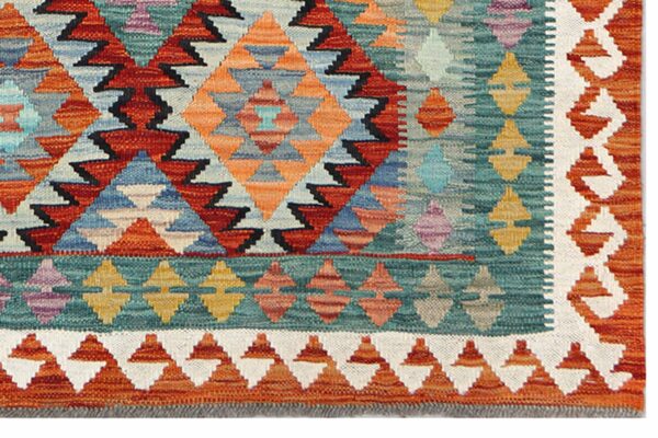 Afghan Kilim 188cm x 117cm / 6ft 2in x 3ft 10in - Image 3